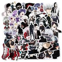 Adesivos de vinil impermeável Tokyo Ghouls, anime, 50 unidades Adesivos de vinil impermeável Tokyo Ghouls, anime, 50 unidades