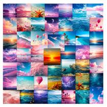 Adesivos de vinil Ocean Sky Aesthetic Sunset Beach 50 unidades