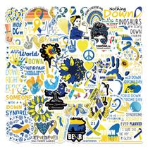 Adesivos de vinil para síndrome de Down, grafite à prova d'água, 50 unidades