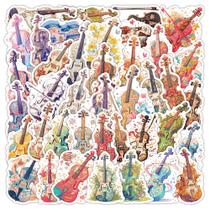 Adesivos de violino, decalques de vinil criativos, 56 unidades para itens pessoais Adesivos de violino, decalques de vinil criativos, 56 unidades para itens pessoais