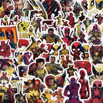 Adesivos Deadpool's Wolverines em vinil impermeável 60 unidades Adesivos Deadpool's Wolverines em vinil impermeável 60 unidades