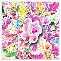 Adesivos, decalque de vinil Orchid Butterfly, 50 unidades coloridas Adesivos, decalque de vinil Orchid Butterfly, 50 unidades coloridas