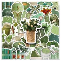 Adesivos, decalques de vinil, água para laptop, 50 unidades, estética verde Adesivos, decalques de vinil, água para laptop, 50 unidades, estética verde