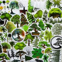 Adesivos, decalques de vinil, Green Tree, desenho animado impermeável, 55 unidades Adesivos, decalques de vinil, Green Tree, desenho animado impermeável, 55 unidades