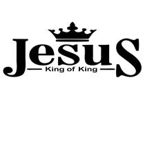Adesivos Decorativo Jesus King Of King - Preto 75X30