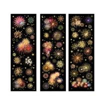 Adesivos Decorativos De Fogos De Artifício Em PET, 3 Folhas, Etiquetas Adesivas DIY Para Diário E