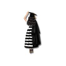 Adesivos Decorativos de Formatura para Menina, 6 Modelos, Cabelo Preto