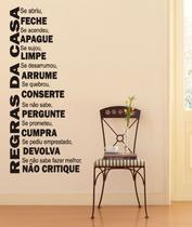 Adesivos Decorativos de Parede Frases educação Regras da Casa Adesivos Decorativos de Parede Frases educação Regras da Casa