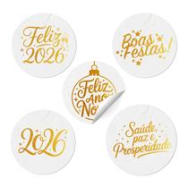 Adesivos Decorativos Feliz Ano Novo 2026 Adesivos Decorativos Feliz Ano Novo 2026