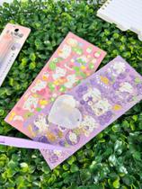 Adesivos Decorativos Kit 2 Folhas Com Pinça Para Scrapbook