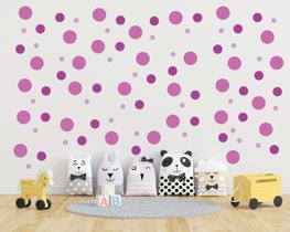 Adesivos Decorativos Parede Quarto Infantil Bebê Bolas Várias Cores Fácil Instalação com 168 peças