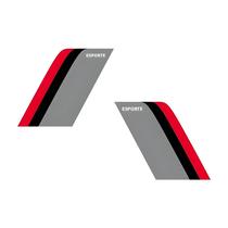 Adesivos Decorativos Refletivos Tricolor Para Rodas De Carro Com Alfabeto Esportivo, 2 Peças,