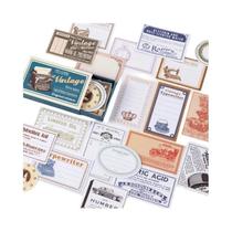 Adesivos Decorativos Retrô Vintage JIANQI Memorandum, 60 Peças, Para Scrapbooking, Material De