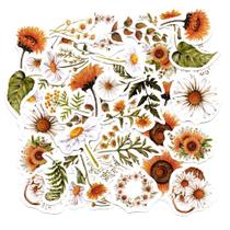 Adesivos Decorativos Scrapbook Planner 46 Peças Girassóis