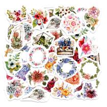 Adesivos Decorativos Scrapbook Planner 46 Peças Suculentas