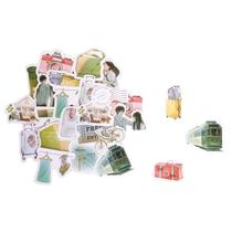 Adesivos Decorativos Scrapbook Planner 46 Peças Viagem Trem Adesivos Decorativos Scrapbook Planner 46 Peças Viagem Trem