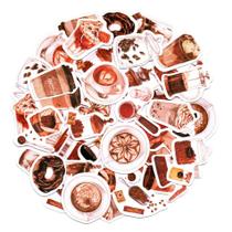 Adesivos Decorativos Scrapbook Wash Planner 46 Peças Coffee Adesivos Decorativos Scrapbook Wash Planner 46 Peças Coffee