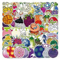 Adesivos Devils Fruits, vinil impermeável, anime, 50 unidades
