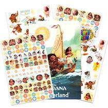 Adesivos Disney Moana - Mais de 295 adesivos empacotados com adesivo de recompensa GWW licenciado separadamente