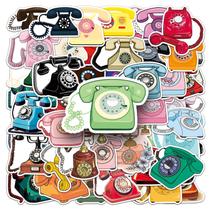 Adesivos, dispositivos eletrônicos retrô, 50 unidades, impermeáveis e duráveis