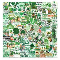 Adesivos do Dia de São Patrício 50 peças de desenho animado Leprechaun Shamroc