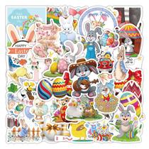 Adesivos Easter Eggs Bunny Vinyl Waterproof Graffiti x50