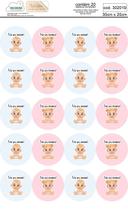 Adesivos em Vinil Chá Revelação Bebê Decoucria