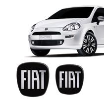 Adesivos Emblema Fiat Preto Black Punto 2007/2017 - Genérico