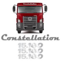 Adesivos Emblemas Constellation 15.180 + Faixa Quebra Sol