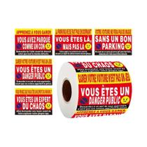 Adesivos Engraçados De Proibido Estacionar Em Francês, 100 Peças, Rótulos De Papel Com Designs