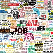 Adesivos Entrepreneurs Quotes, vinil impermeável, 50 unidades