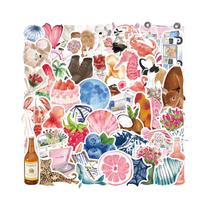 Adesivos Estéticos Em Aquarela 50 Peças PVC Impermeáveis Para DIY, Capas De Laptop, Celular E Adesivos Estéticos Em Aquarela 50 Peças PVC Impermeáveis Para DIY, Capas De Laptop, Celular E