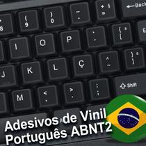 Adesivos Etiquetas p/ Teclado Português Abnt2 Ç Cedilha notebook, pc, macbook (preto,branco) - AdesivosArt