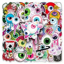 Adesivos Evil Eye, design original, vinil impermeável, 50 unidades