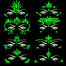 Adesivos Face Gems DISSONA Noctilucent Glow in the Dark x8 Adesivos Face Gems DISSONA Noctilucent Glow in the Dark x8
