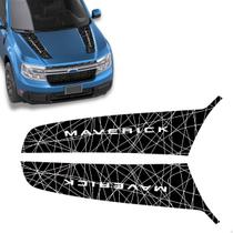 Adesivos Faixa Capo Para Maverick Awd 2022 Preto Texturizado Adesivos Faixa Capo Para Maverick Awd 2022 Preto Texturizado