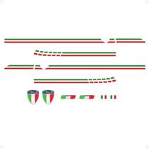 Adesivos Faixa Lateral Fiat 500 Italia + Emblemas Resinados Adesivos Faixa Lateral Fiat 500 Italia + Emblemas Resinados