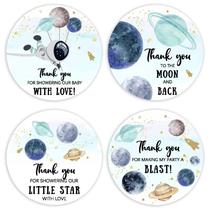 Adesivos Fangleland Outer Space Thank You 48 unidades para chá de bebê