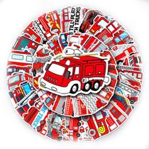 Adesivos Fires Trucks, vinil impermeável, anime, 50 unidades/lote