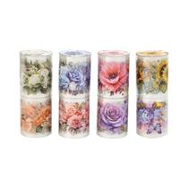 Adesivos Florais 8 Rolos De Fitas PET Para DIY Scrapbook Planner Decoração Álbum De Fotos Jornal Adesivos Florais 8 Rolos De Fitas PET Para DIY Scrapbook Planner Decoração Álbum De Fotos Jornal