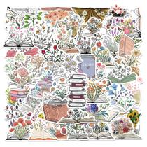 Adesivos Flower Book Art 50 peças Creative Floral Doodle