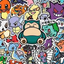 Adesivos Fofos Do Pikachu Pokémon 56PCS, Decorações De Laptop Em Estilo Cartoon Anime, Brinquedo De