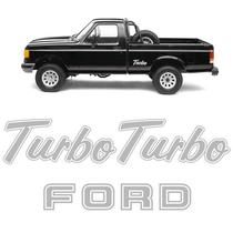Adesivos Ford Turbo F-1000 1993 1994 1995 Emblemas Prata