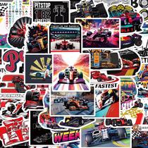 Adesivos Formulas One, vinil impermeável, anime, 50 unidades/lote