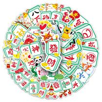 Adesivos Fortune Mahjong em vinil impermeável 51 unidades