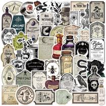 Adesivos Gothic Apothecary Potion Labels, 50 unidades à prova d'água Adesivos Gothic Apothecary Potion Labels, 50 unidades à prova d'água