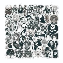 Adesivos Góticos Pretos E Brancos À Prova d'Água Para Bagagens E Copos De Água Decalques