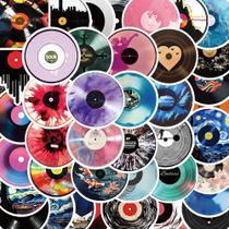 Adesivos: gramofone retrô, toca-discos vintage x50