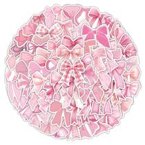 Adesivos, gravata borboleta rosa, 50 peças, lindo e estético, laço de desenho animado Adesivos, gravata borboleta rosa, 50 peças, lindo e estético, laço de desenho animado