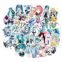 Adesivos Hatsune Miku, vinil impermeável, anime, 50 unidades Adesivos Hatsune Miku, vinil impermeável, anime, 50 unidades